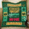 Camping With Wine Quilt Blanket  Quilt